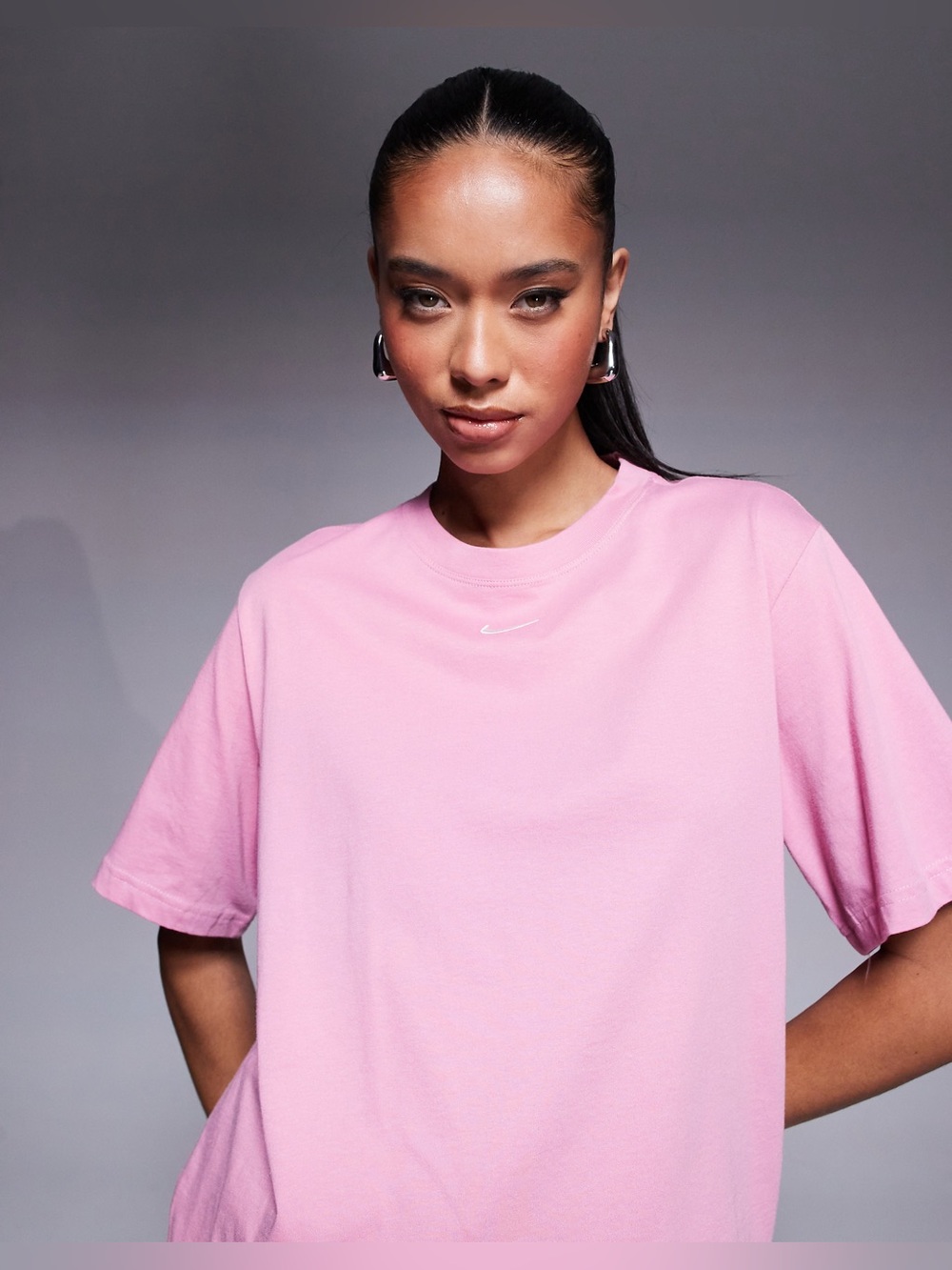 Nike Sportswear Classic Pink Oversized Crewneck T-Shirt Loose fit